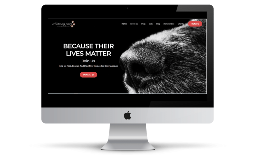 Dog blog website design