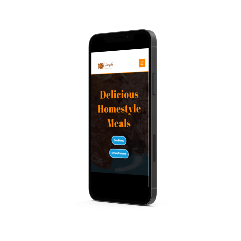Mobile restaurant website 