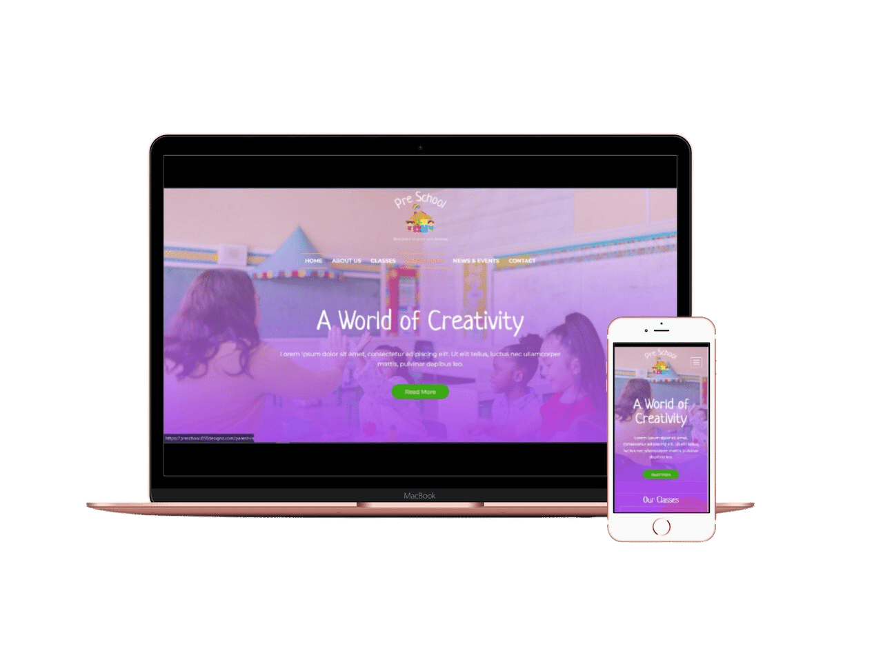 Sample Preschool website