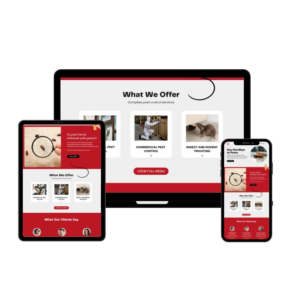 Responsive website design showing how a website adjusts to different screen sizes