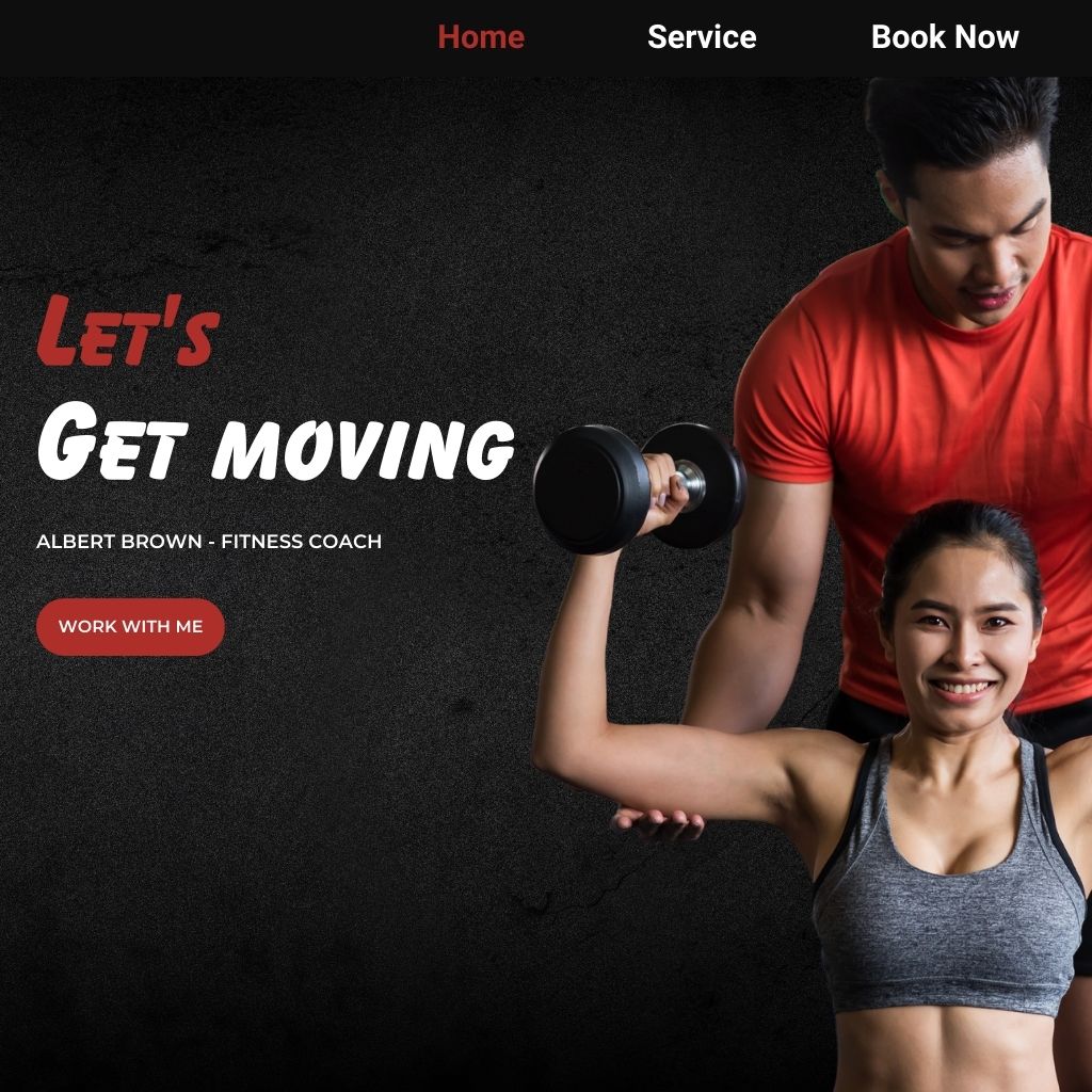 Sample Personal website designed in Jamaica for personal fitness trainer