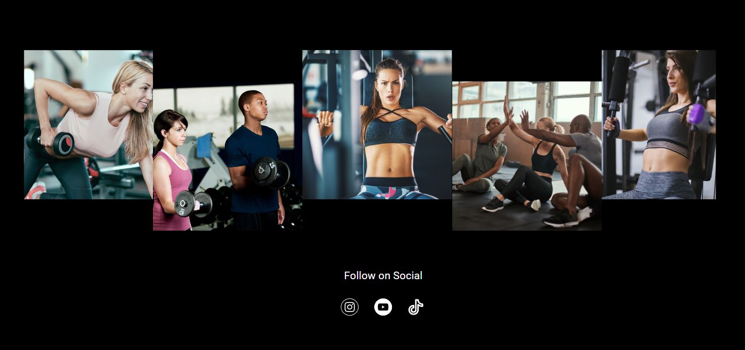 Stay connected on social media - Personal fitness website design
